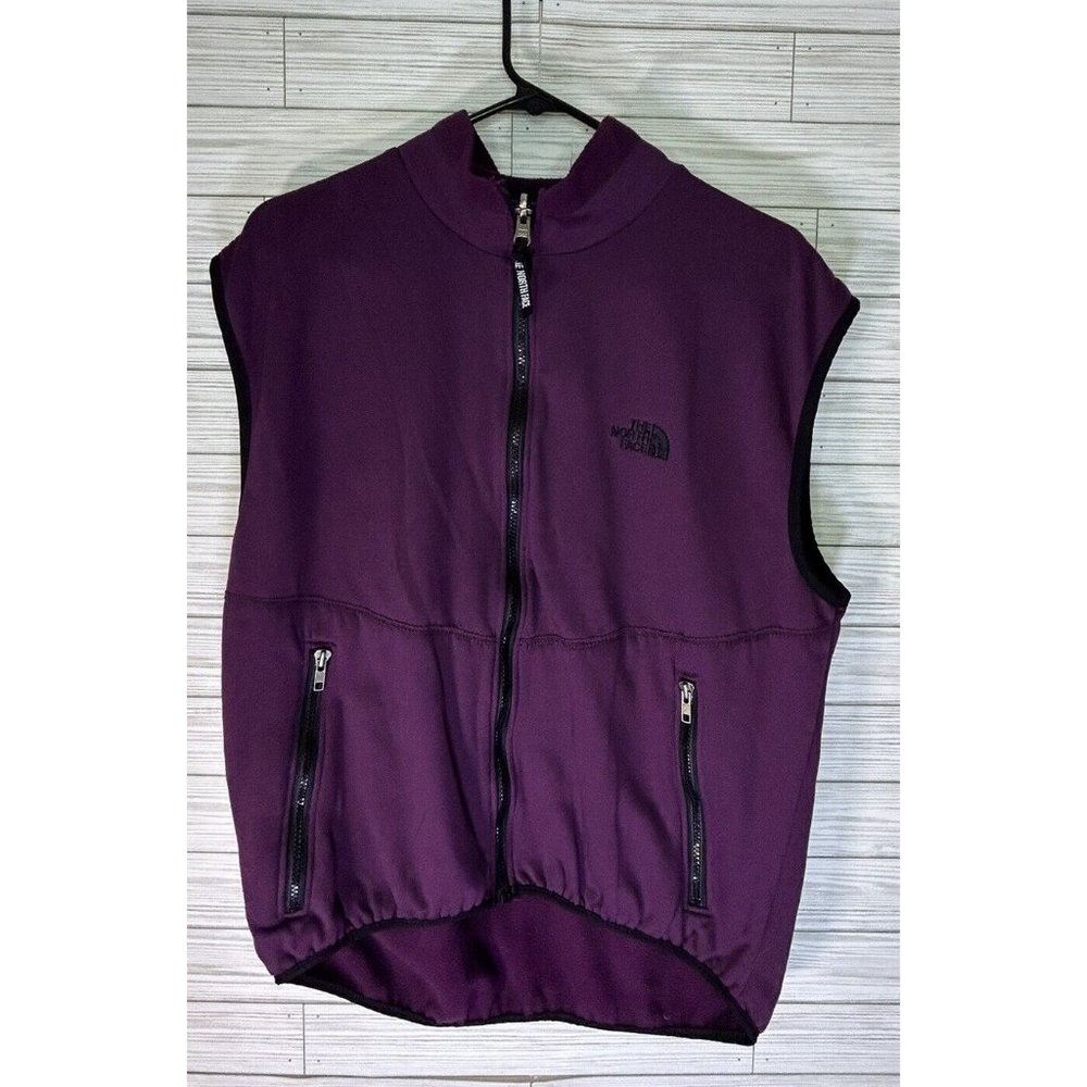 Vintage The North Face Purple Fleece‎ Made In USA Zip Up Size Medium